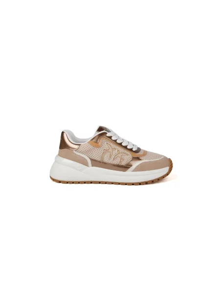 Sneakersy Pinko skórzane beżowe