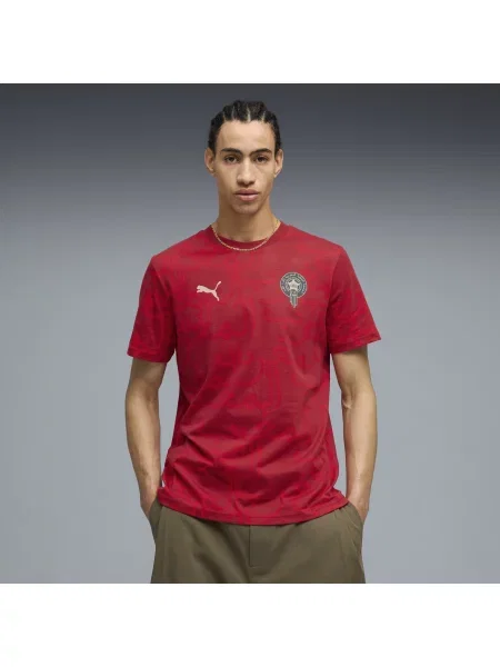 PUMA koszulka Maroka ftblCulture Printed Akcesoria S czerwony