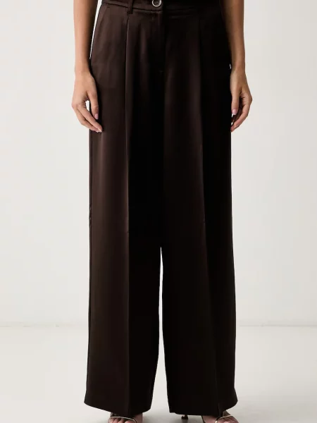 Guess pantaloni de costum pentru femei cu acetat FLORA maro