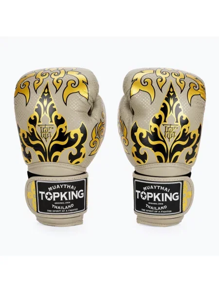 Rękawice bokserskie Top King Boxing Kanok beige beżowe