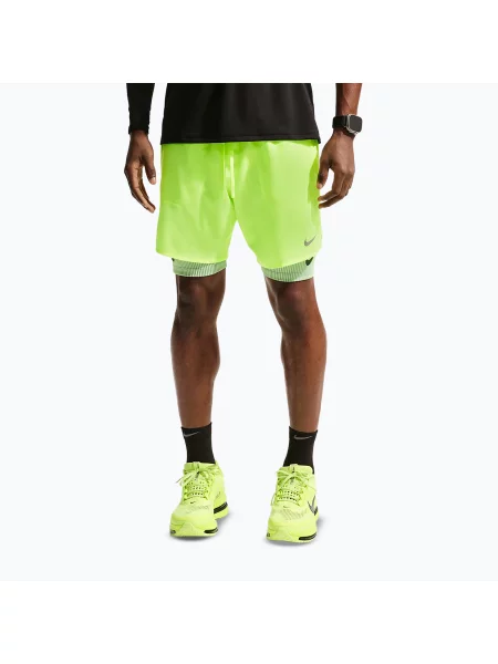 Férfi futóshort Nike Stride Dri-Fit Brief-Lined 7" volt ice. Méret: XL sárga