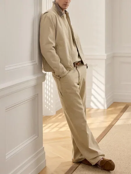 Traperice ravnih nogavica Ralph Lauren Purple Label ljubičasta