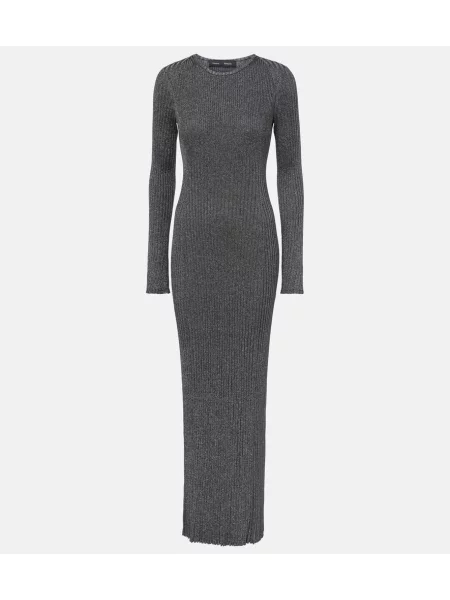 Rochie maxi Proenza Schouler tricotate de costum argintiu