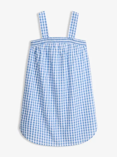 Sukienka plażowa z czystej bawełny niebieska