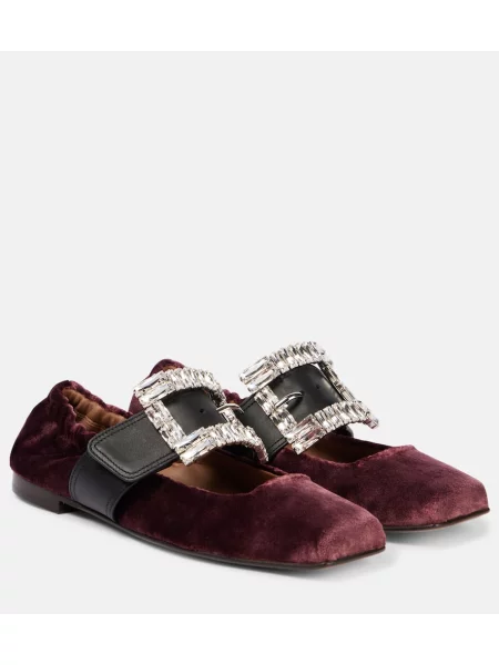 Balerini Dolce&gabbana din piele bordo