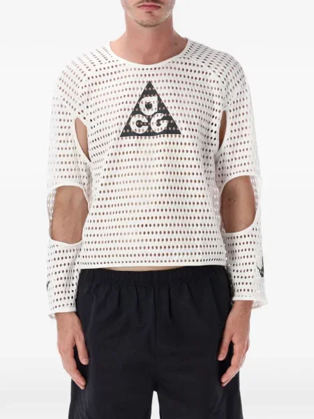 Tricou Nike cu buline plasă alb