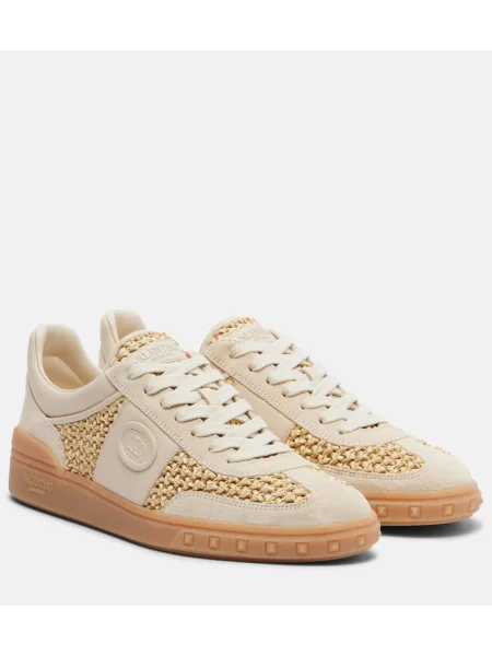 Sneakerși Valentino Garavani din piele bej