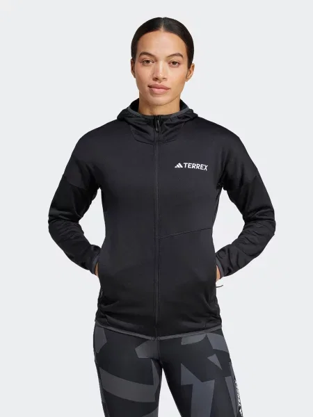 Pulover Adidas Terrex iz flisa črna