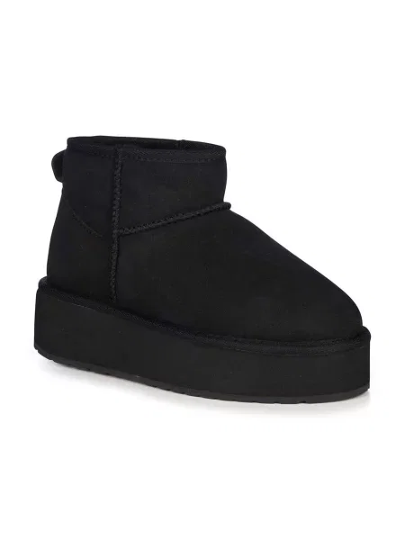 Dámske snehule EMU Australia Stinger Micro Flatform black čierna