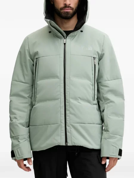 Geacă The North Face cu glugă verde