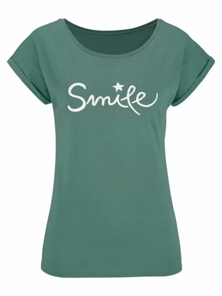 BEACH TIME Tricou verde mentă alb