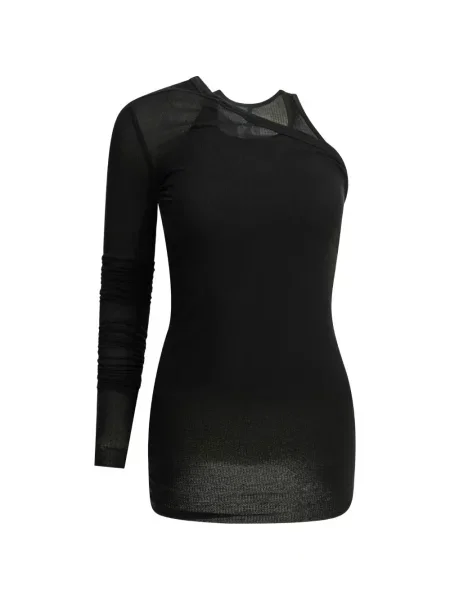 Top Rick Owens cu un umăr gol negru