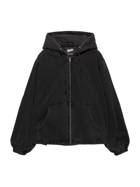 Pull&Bear Geacă de primăvară-toamnă STWD denim negru