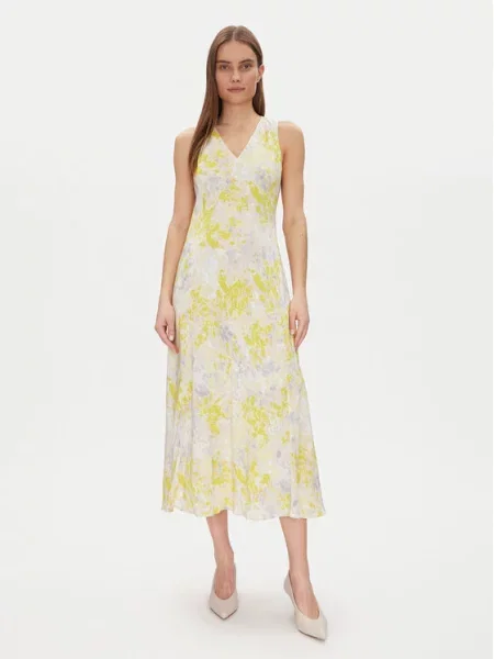 Calvin Klein Sukienka letnia Print Abstract Vn Dress żółty