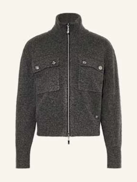 Monari Pletený Kardigan tmavě šedá