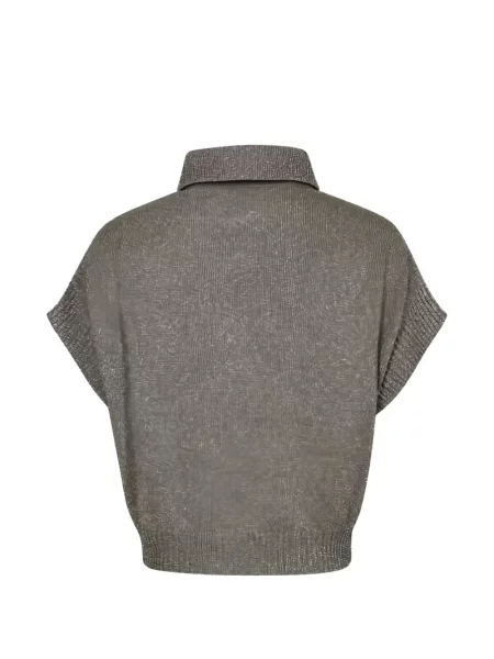 Tricou polo D.exterior tricotate gri