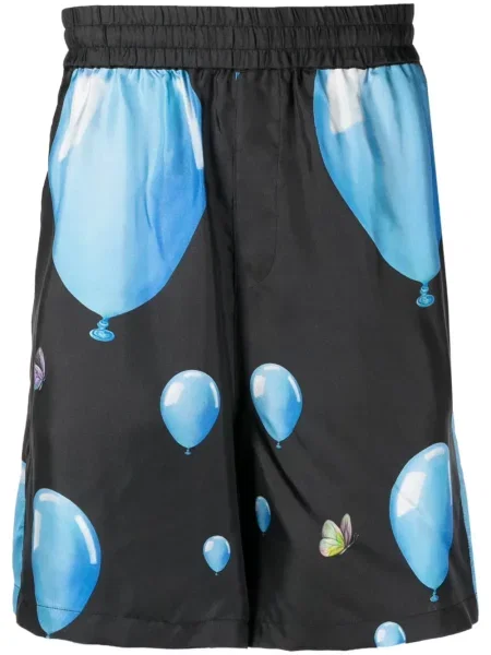 Bermude 3.paradis de mătase cu imagine negru