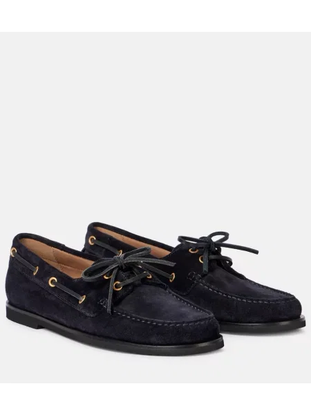 Pantofi loafer Gianvito Rossi din piele de căprioară albastru