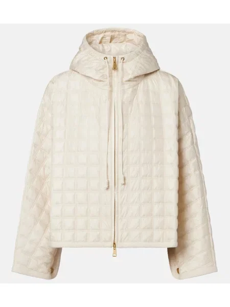 Geacă Moncler cu glugă bej