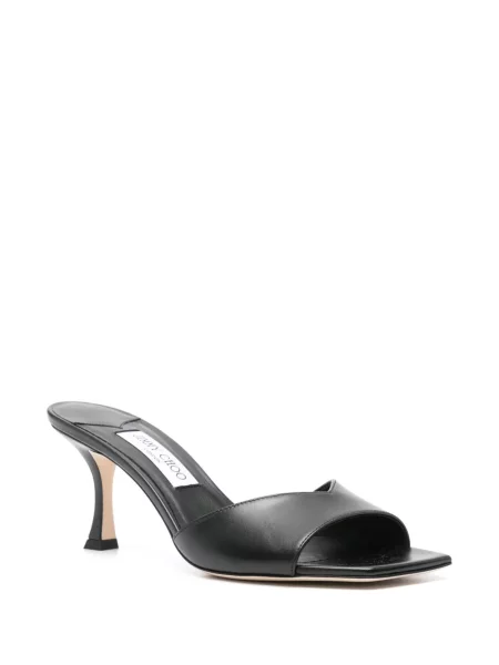 Papuci tip mules Jimmy Choo din piele negru