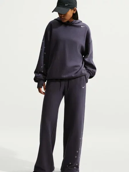 Nike Sportswear spodnie dresowe z bawełną Studio Fleece szare