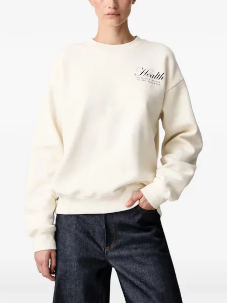 Hanorac Sporty & Rich cu imagine alb