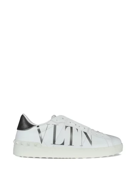Sneakerși Valentino Garavani cu tepi alb