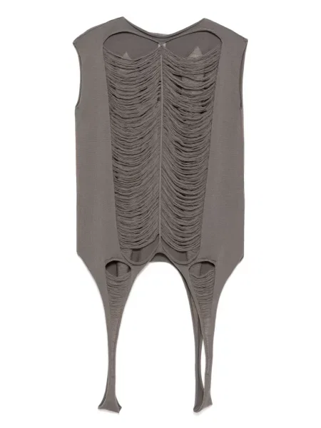 Top Rick Owens bez rukávů šedý
