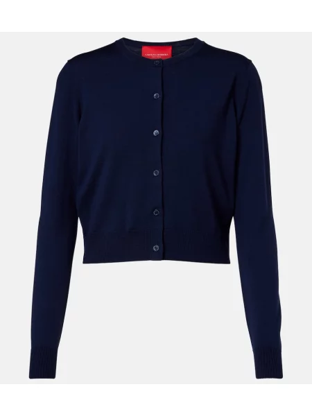 Cropp cardigan Carolina Herrera de lână albastru
