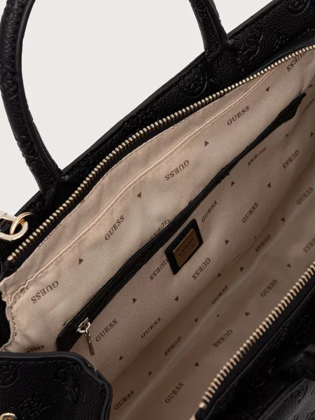 Кожаная сумка шоппер Guess