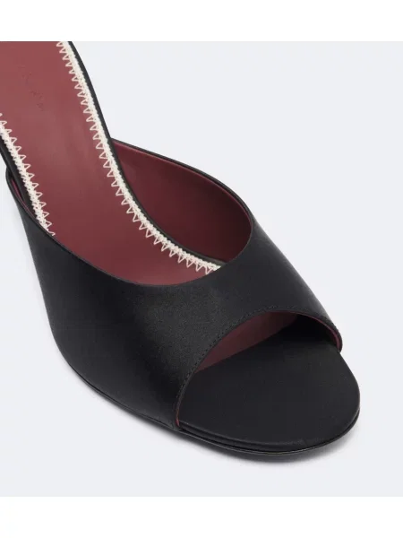 Papuci tip mules Magda Butrym din satin negru