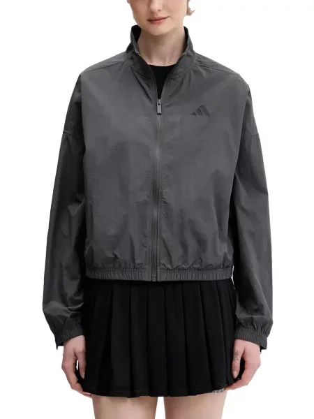 Ριγέ τρέξιμο σετ φόρμας Adidas με σχέδιο γκρι
