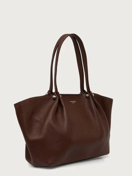 Кожаная сумка шоппер Weekend Max Mara