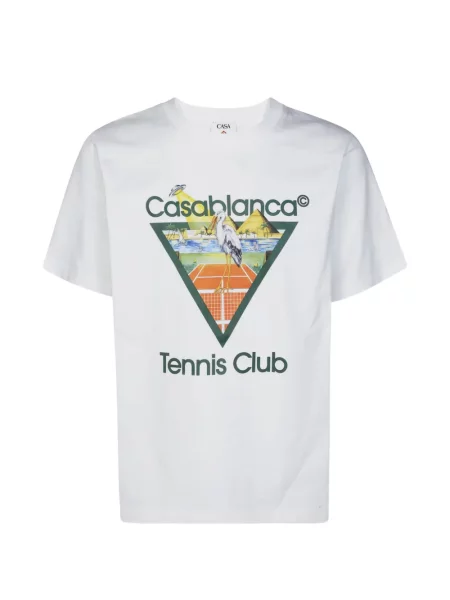Tricou Casablanca cu imagine tenis alb
