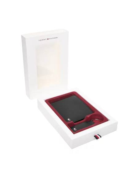 Sada peňaženka a kľúčenka Tommy Hilfiger Gp Eton Cc And Coin Pckt Keyfob čierna
