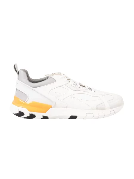 Sneakersy Geox skórzane wiązane białe