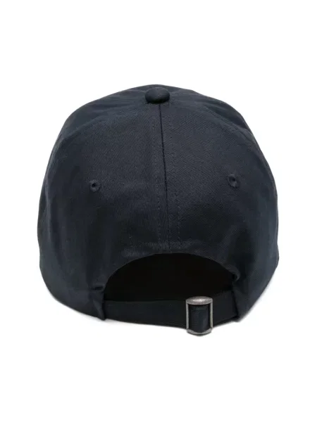 Czapka z daszkiem Woolrich z logo niebieska