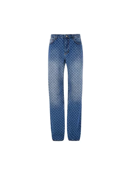 Daily Paper jeansy Amba Monogram niebieskie