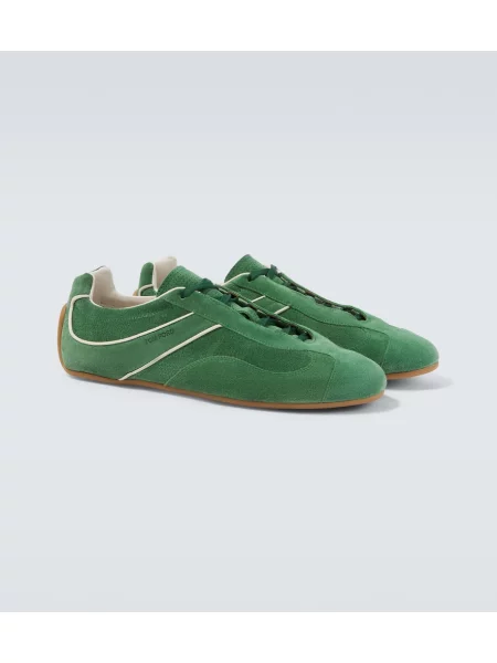 Sneakerși Tom Ford din piele de căprioară verde