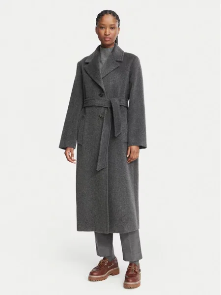 Weekend Max Mara Płaszcz wełniany Bronte szary
