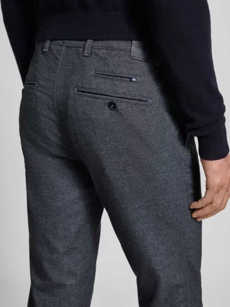 Spodnie w kroju slim fit z tylnymi model Fabio' Brax niebieskie