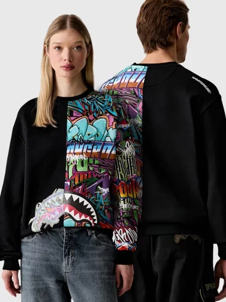 Sprayground hanorac oversized din negru