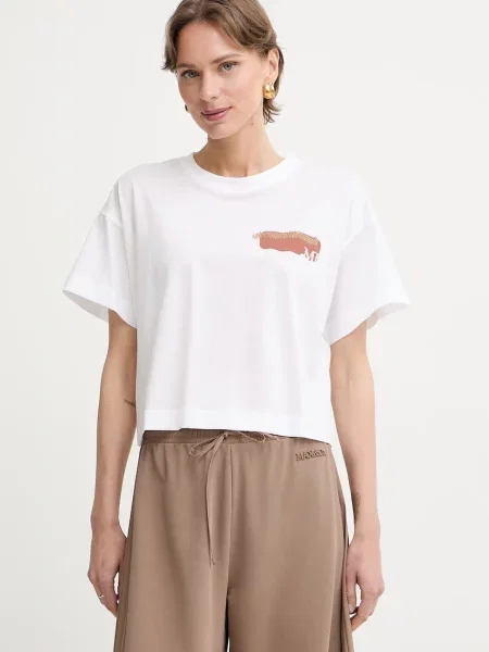 MM by Max Mara tricou pentru femei din FUNALE alb