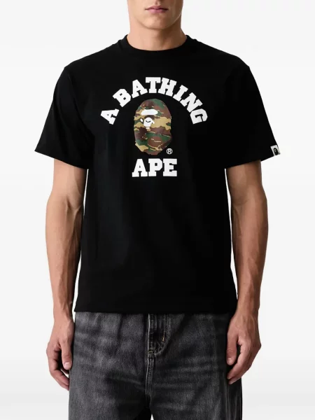 Tricou A Bathing Ape® cu imagine negru