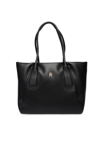 TOMMY HILFIGER Pirkinių krepšys Essential' juoda