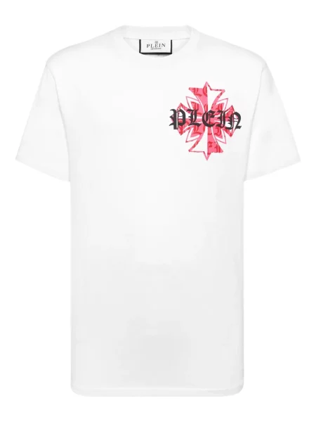 Tricou Philipp Plein cu imagine alb