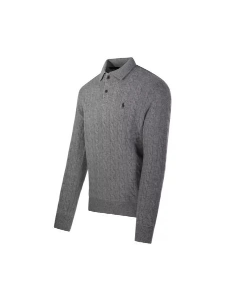 Sweter o kroju regular fit z mieszanki wełny i kaszmiru Polo Ralph Lauren szary