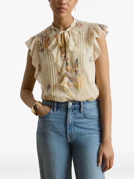 Блуза Lauren Ralph Lauren на цветя с принт