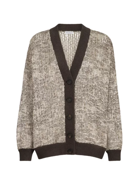 Cardigan Brunello Cucinelli cu broderie de lână