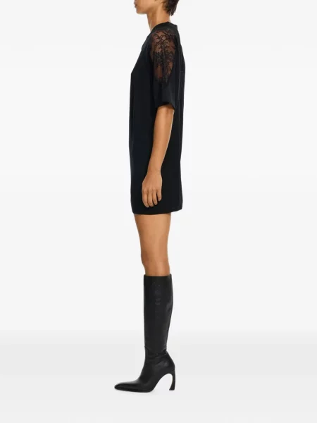 Fotbal rochie Off-white din dantelă alb